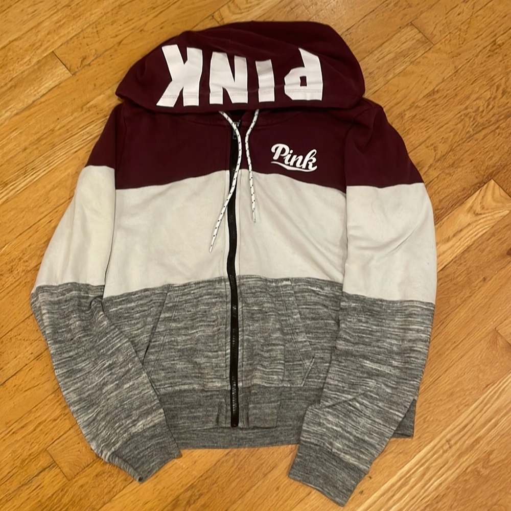 Pink zip up hoodie